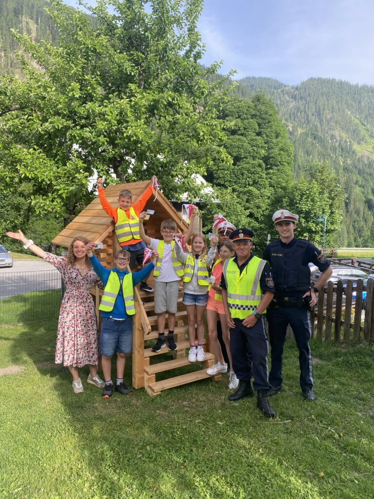 weiße Fahne bei der Radfahrprüfung